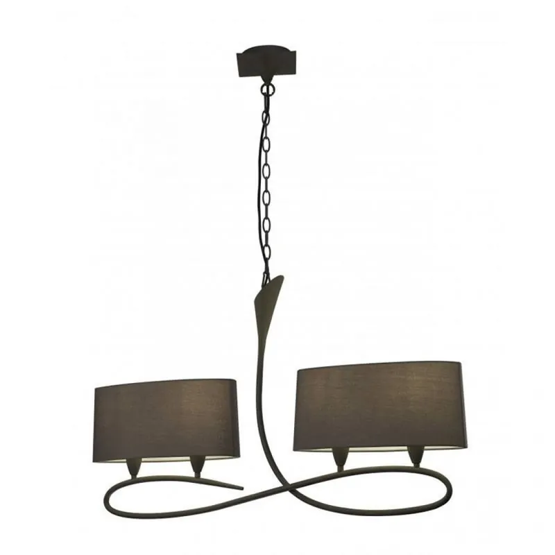 Favorito De Clientes Lámpara colgante Lua 4L E27 lineal gris - Mantra