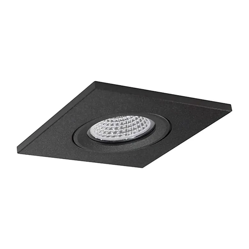 Foco empotrable NC1860SQBK GU10 negro - YLD Precio Económico