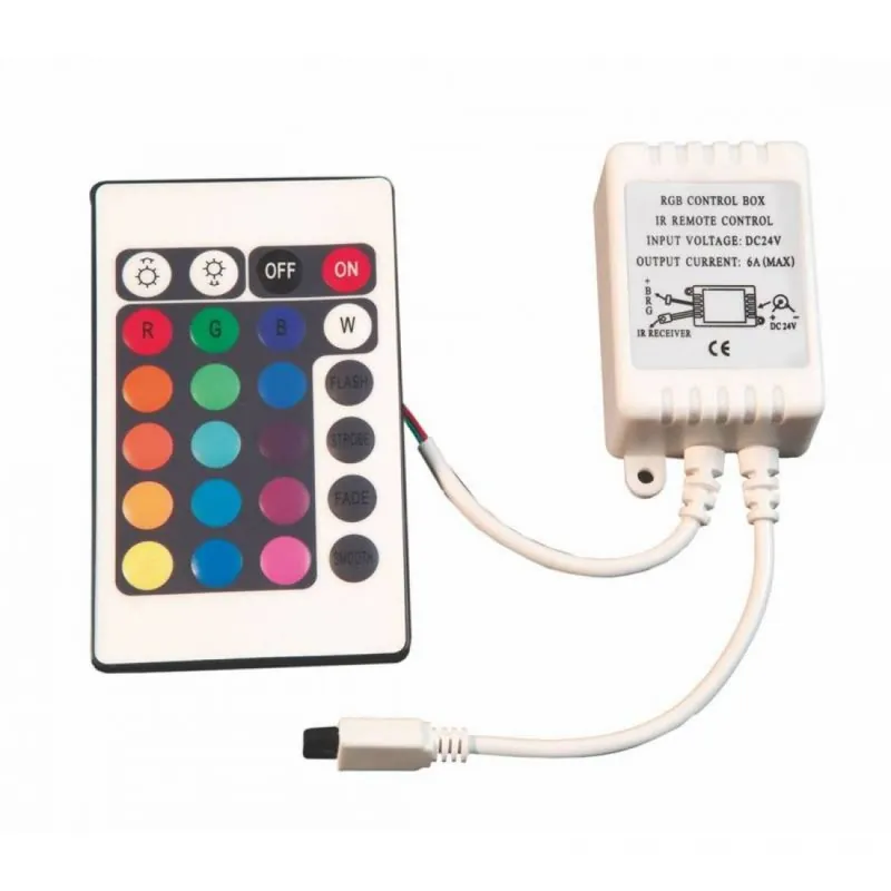 Compra Ahora Controlador + Mando RGB LED 24v - Maslighting