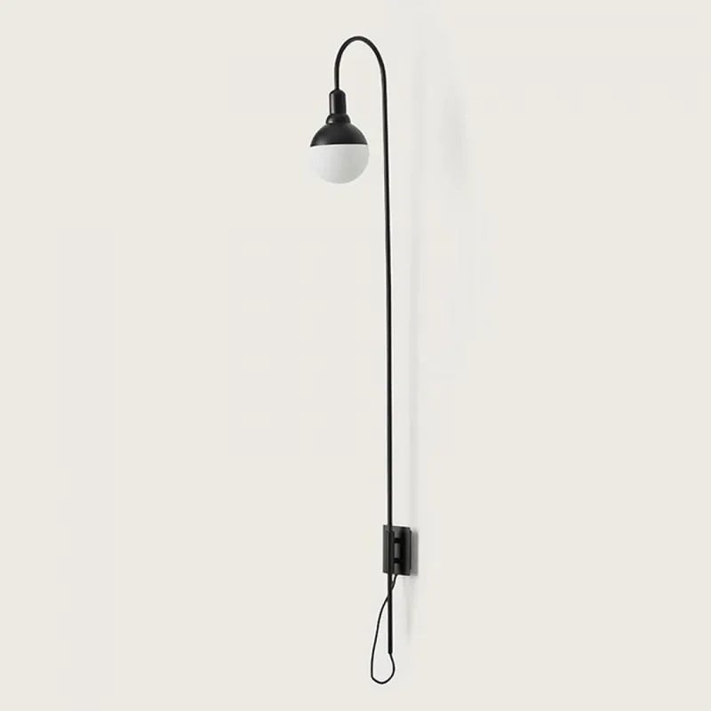 Liquidación Aplique de pared Helmet Curve E27 - Aromas Negro