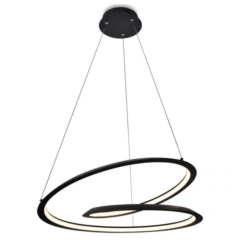 Promoción Lámpara colgante Looping LED negro - Schuller 60cm
