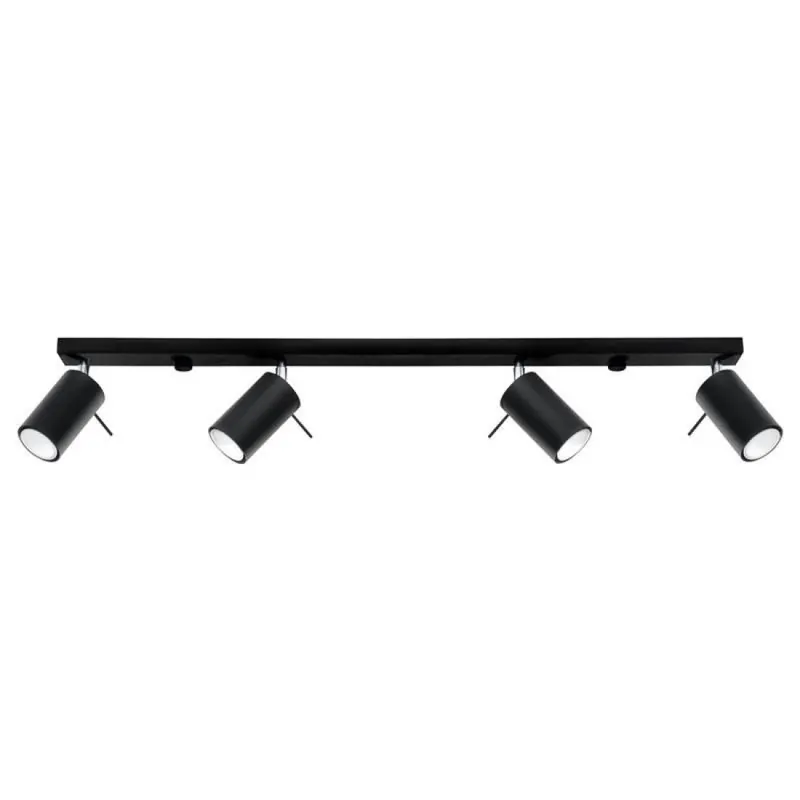 Certificado Regleta de focos Ring 4L GU10 80cm blanco/negro - Sollux Blanco