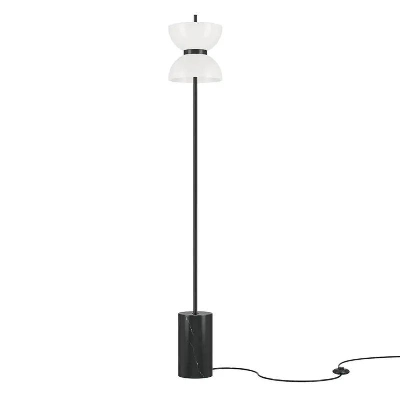 Alta Calidad Lámpara de pie Kyoto LED Ø22cm mármol y cristal - Maytoni Blanco