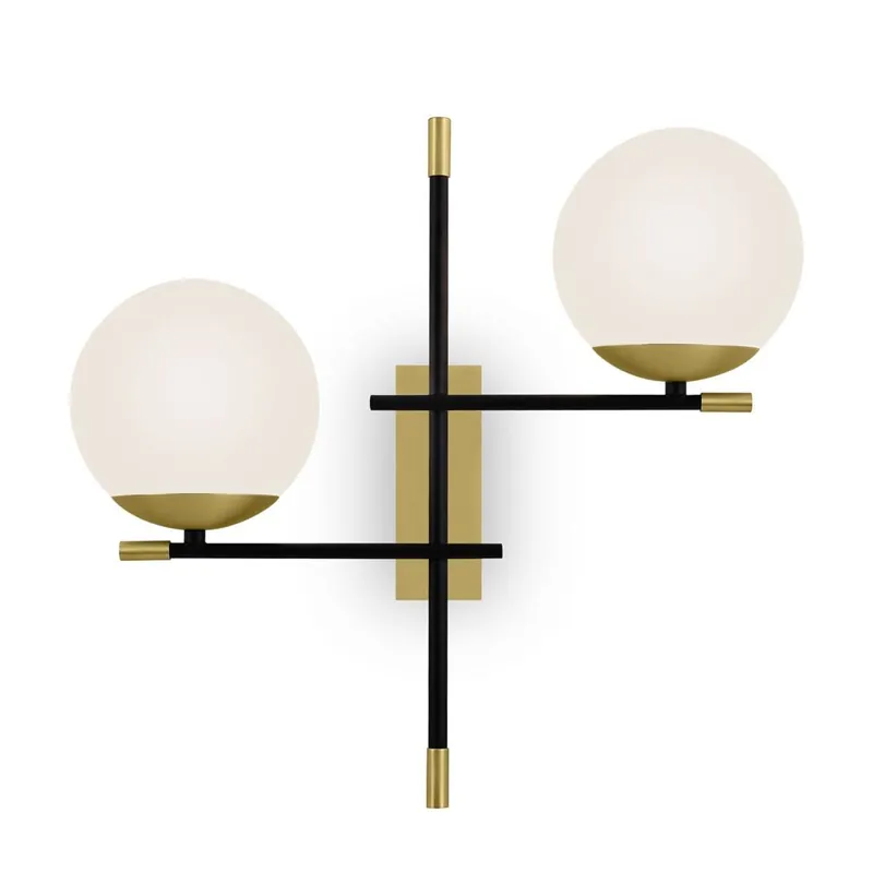 Favorito De Clientes Aplique de pared Nostalgia 2L E14 negro + oro - Maytoni
