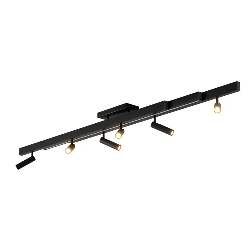 Oferta Flash Regleta de focos Zeno 6L LED extensible + mando - Trio Negro