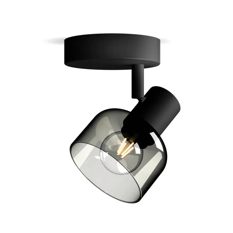 Barato Foco de superficie Sleet 1L E14 negro y cristal - Philips