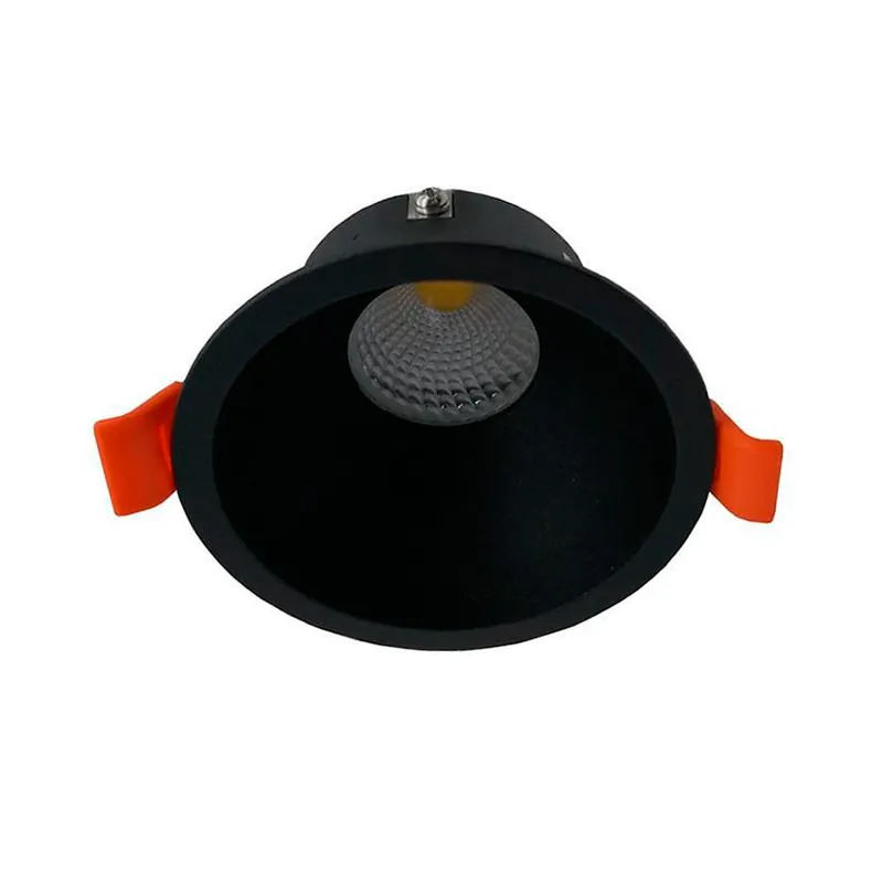 A Buen Precio Aro fijo redondo negro mate Ø90mm IP54