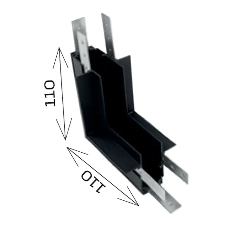 Precio De Oferta Conexión empotrar en L para pared interna negro MAGNETO