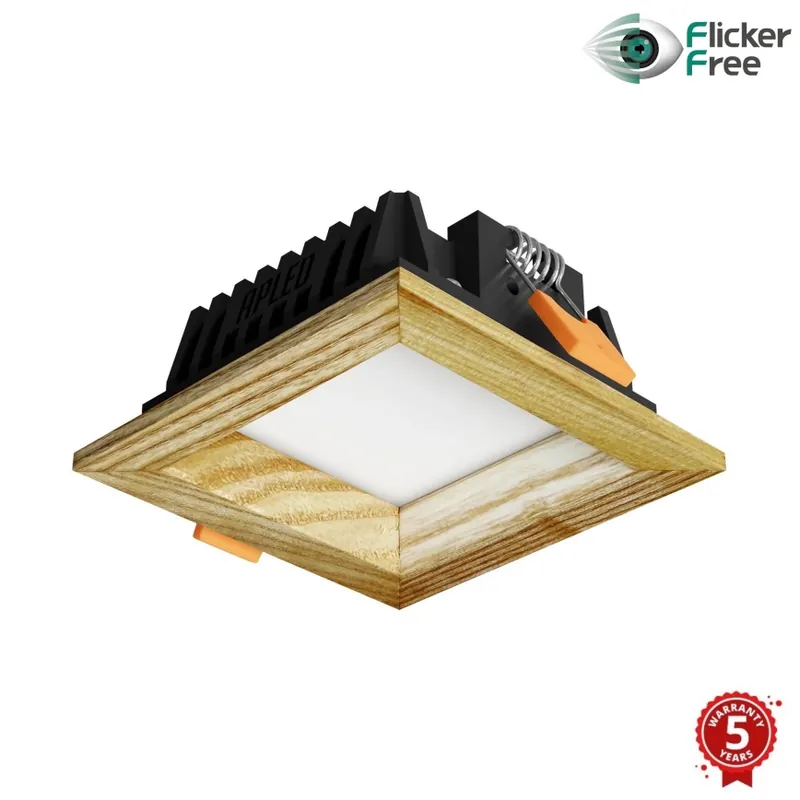 APLED - Lámpara empotrable LED SQUARE WOODLINE LED/3W/230V 4000K 9x9 cm ceniza madera maciza Rebajas