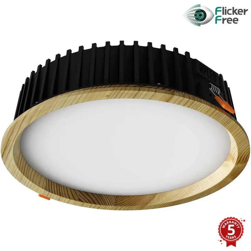 APLED - Lámpara empotrable LED RONDO WOODLINE LED/18W/230V 4000K diá. 26 cm pino madera maciza Imprescindible (Must-Have)