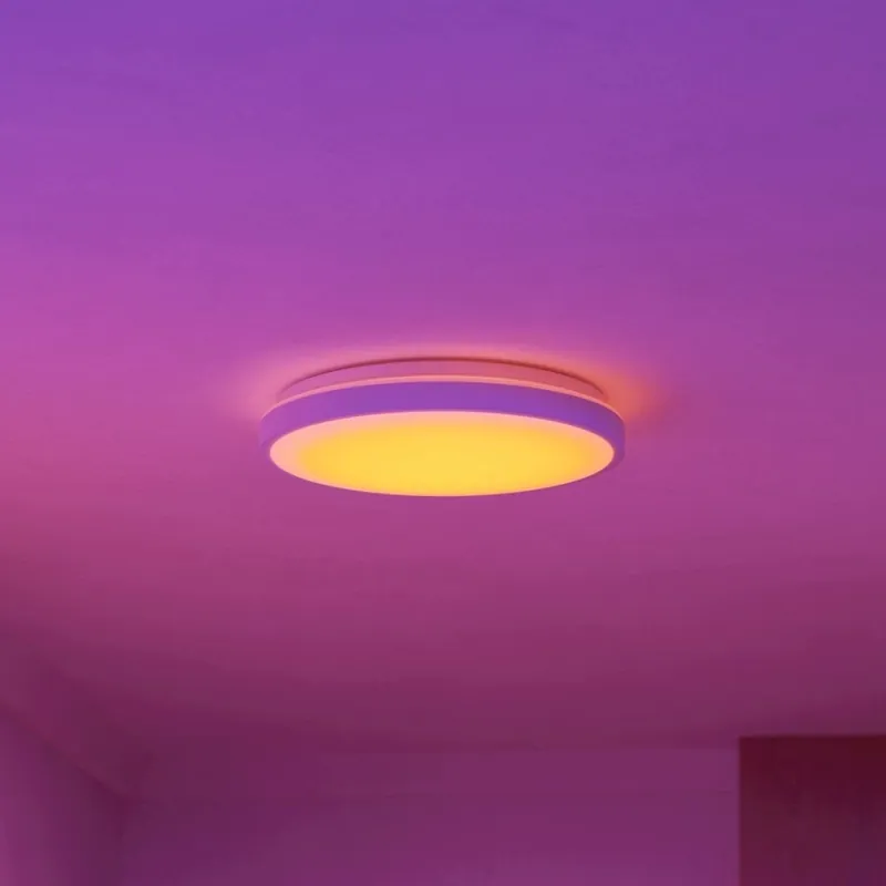 Alta Calidad Eglo 300689 - Lámpara de techo LED RGBW regulable MONTARELLINO-Z LED/18,5 W/230 V 2700–6500 K diámetro 38,7 cm blanco + mando a distancia
