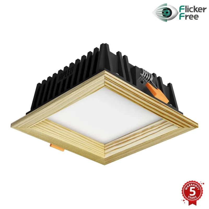 APLED - Lámpara empotrable LED SQUARE WOODLINE LED/6W/230V 4000K 12x12 cm pino madera maciza Bestseller