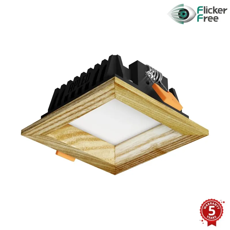 APLED - Lámpara empotrable LED SQUARE WOODLINE LED/3W/230V 3000K 9x9 cm ceniza madera maciza Devolución Gratuita