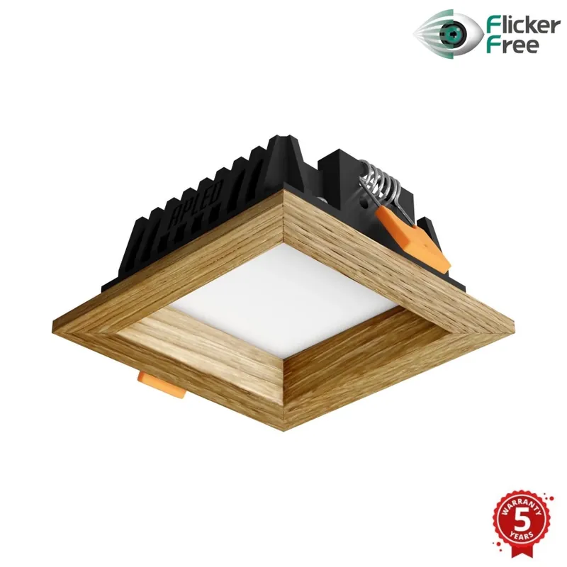 APLED - Lámpara empotrable LED SQUARE WOODLINE LED/3W/230V 3000K 9x9 cm roble madera maciza Liquidación