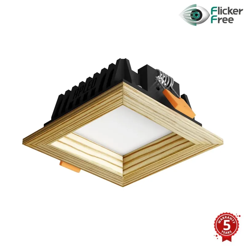 APLED - Lámpara empotrable LED SQUARE WOODLINE LED/3W/230V 3000K 9x9 cm pino madera maciza Directo De Fábrica