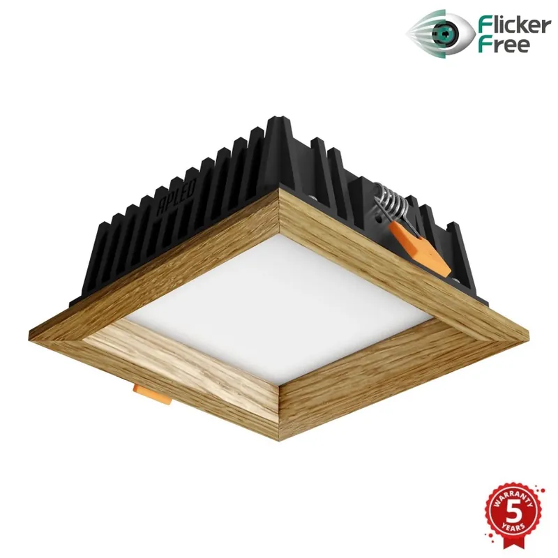 APLED - Lámpara empotrable LED SQUARE WOODLINE LED/6W/230V 3000K 12x12 cm roble madera maciza Gran Oferta
