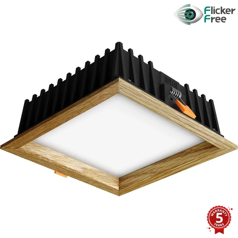 APLED - Lámpara empotrable LED SQUARE WOODLINE LED/12W/230V 4000K 17x17 cm roble madera maciza Precio Rebajado