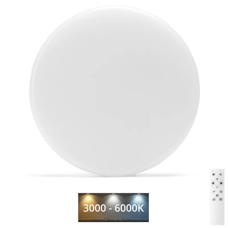 Alta Calidad Aigostar - Plafón de baño LED regulable LED/18W/230V 3000-6000K IP54 + control remoto