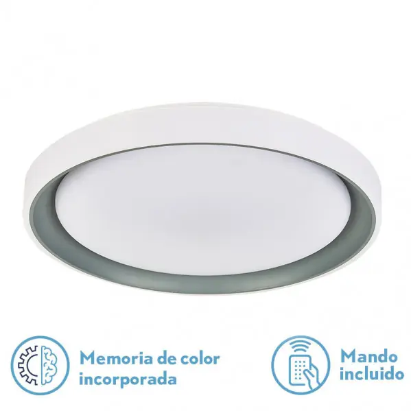 A Buen Precio Plafon Luanda 96w 3000-4000-6000k Gris Red.7x49,5d 10800lm Reg.intens. C.remoto C/memoria