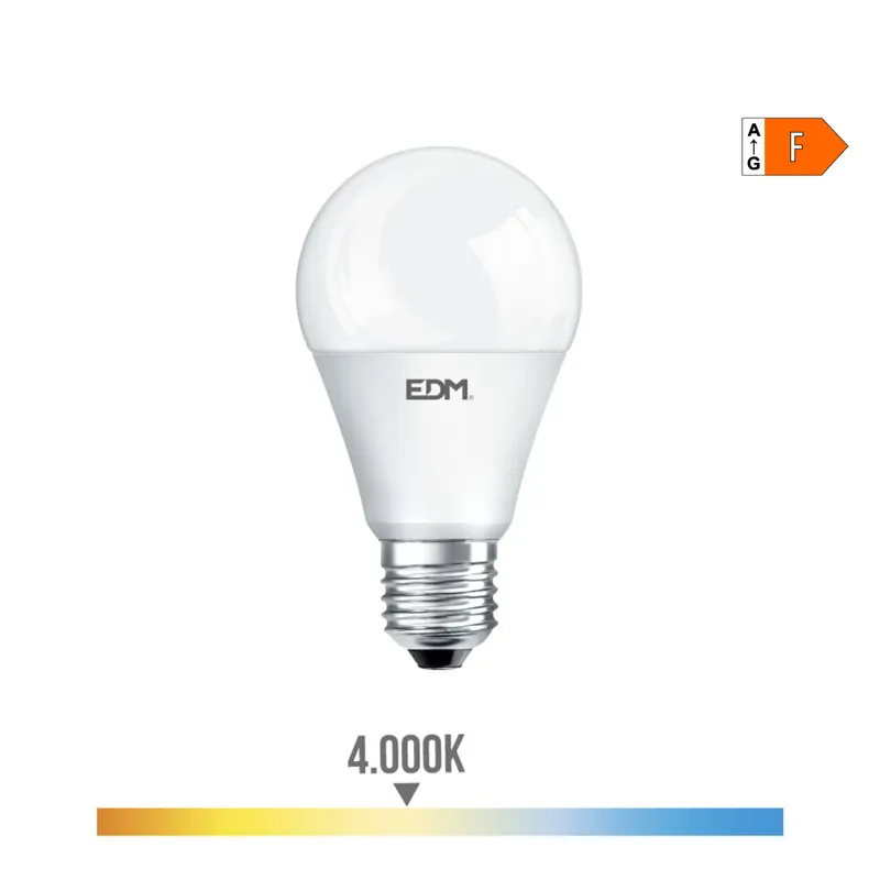 Solo Hoy BOMBILLA STANDARD LED E27 20W 2100lm 4000K LUZ DIA Ø6,5x12,5cm EDM