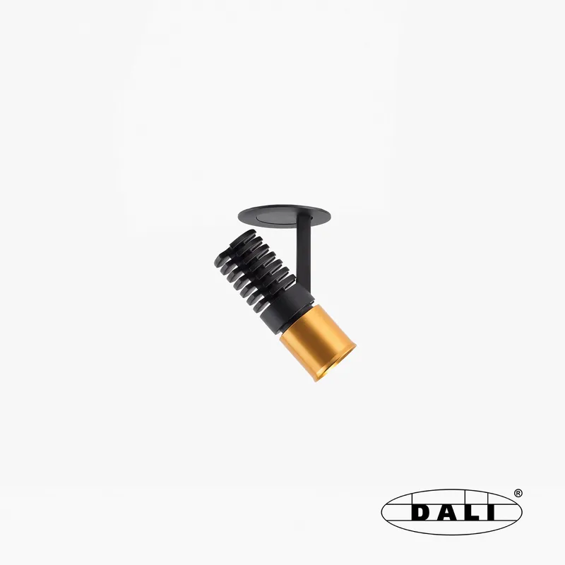 Súper Precio UNO projector pulldown empotrable negro/oro 8W 24° 3000K CRI90 DALI