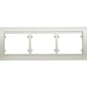 Stock Limitado MARCO 3 ELEMENTOS HORIZONTAL EN ZAMAK SERIE MEGA EN BLANCO SATÍN