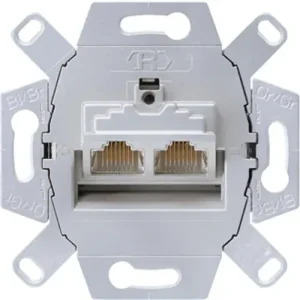 Descuento MECANISMO TOMA TELEFÓNICA 8P RJ45 Cat.6 2 TOMAS
