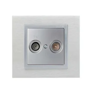 TAPA SIMON 82 TOMA R-TV ALUMINIO Entrega Rápida