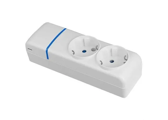 BASE MÚLTIPLE DE 2 TOMAS 2P+T 16A 250V Precio De Oferta
