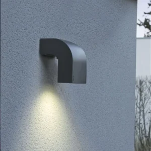 Aplique de pared Klamp 1 - Faro - Lámpara de exterior IP44, acabado gris No Te Lo Pierdas