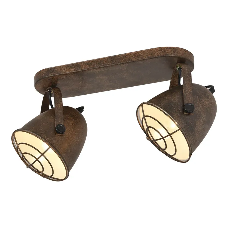 REGLETA DECORATIVA 2 LUCES STUTTGART MARRÓN ÓXIDO Compra Ahora
