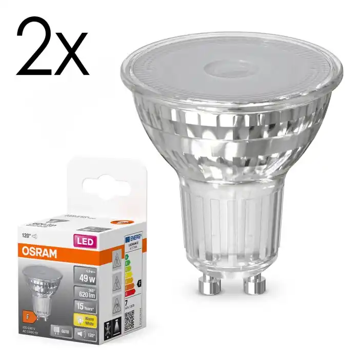 Lámparas Osram GU10 6.5 Watt blanco cálido 620 Lumen Gran Oferta