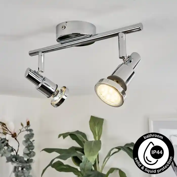 Morges Lámpara de Techo LED Cromo, 2 luces Devolución Gratuita