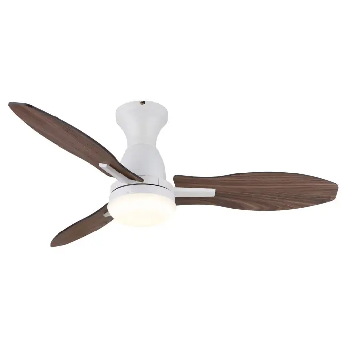Directo De Fábrica Lámparas Globo Lighting Gale lámpara ventilador de techo LED Color madera, Crudo, Blanca, 1 luz, Mando a distancia