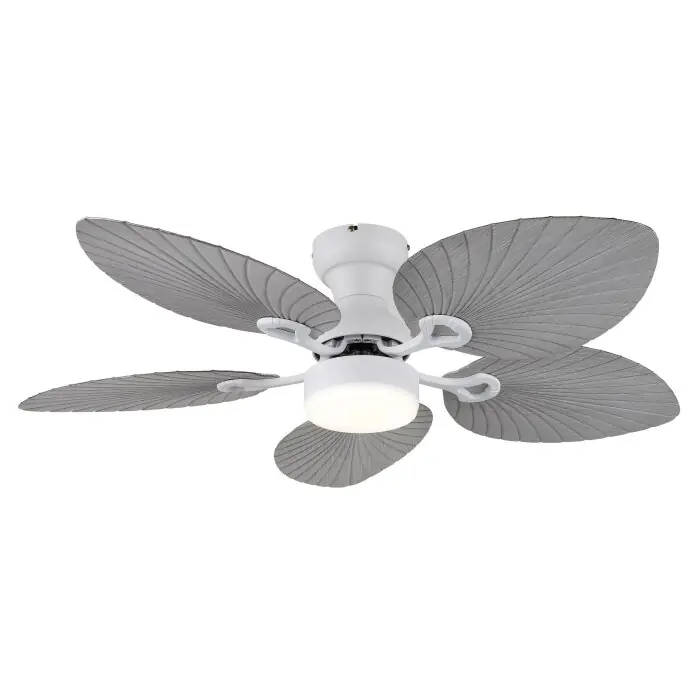 Lámparas Globo Lighting Elise lámpara ventilador de techo LED Gris, Blanca, 1 luz, Mando a distancia Precio Económico