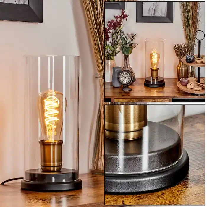 Xaron Lámparas de mesa Latón, Negro, 1 luz Oferta Especial