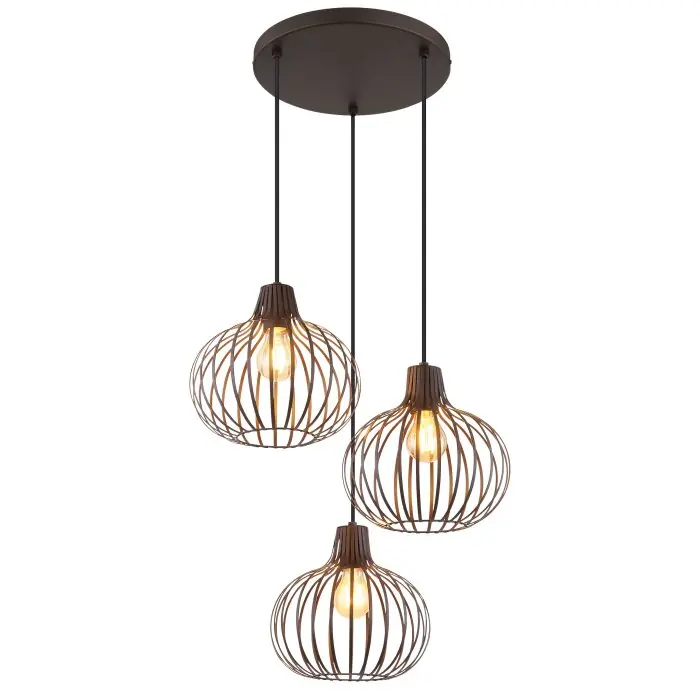 A Buen Precio Lámparas Globo Lighting Mateo Lámparas suspendidas Color óxido, 3 luces