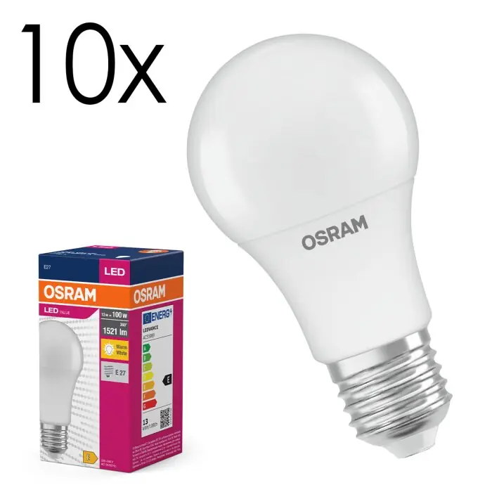 Bestseller Lámparas Osram E27 LED 13 Watt blanco cálido 1521 Lumen