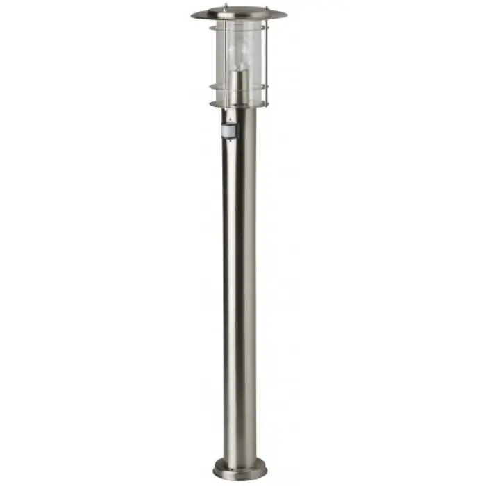 A Buen Precio Brilliant York Lámpara de pie para exterior Color acero inoxidable, 1 luz, Sensor de movimiento