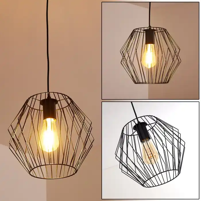 Yalmhill Lámpara Colgante Negro, 1 luz Disponible Ahora