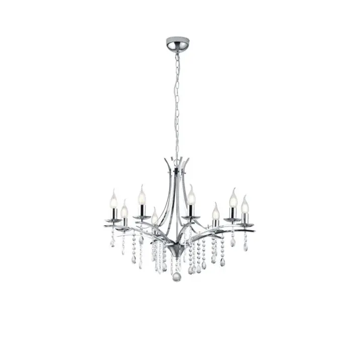 Corona Trio Leuchten LUCERNA Cromo, 8 luces Económico