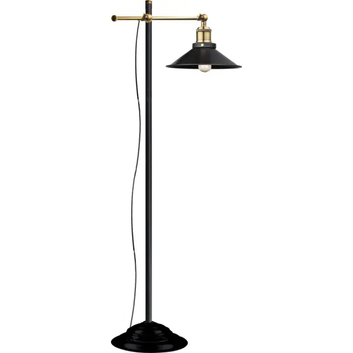 Oferta Flash Globo Lámpara de pie Negro, 1 luz