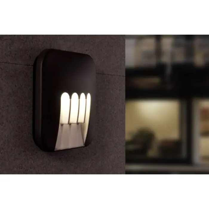 Lutec MASK Aplique para exterior LED Antracita, 4 luces Ocasión Especial