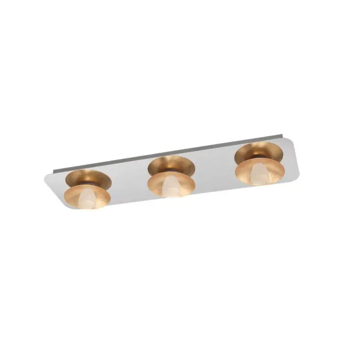 Rebajas Eglo TORANO Lámpara de Techo LED Cromo, dorado, 3 luces