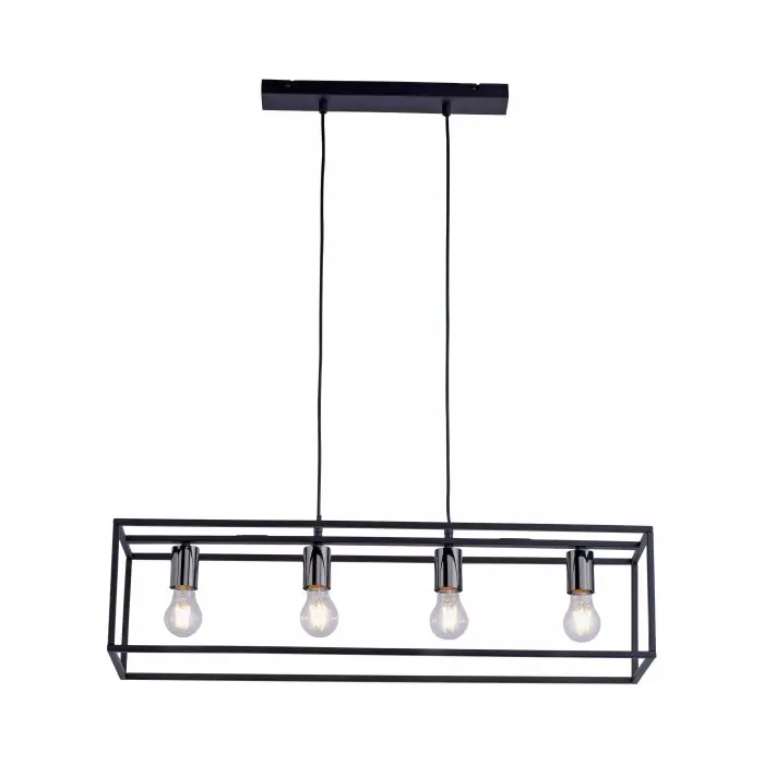 Lámpara Colgante Leuchten Direkt FABIO Negro, 4 luces Barato