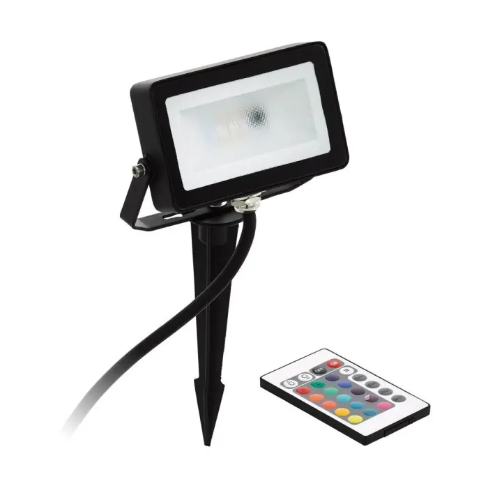 EGLO FAEDO Proyector LED Negro, 1 luz, Mando a distancia Solo Hoy