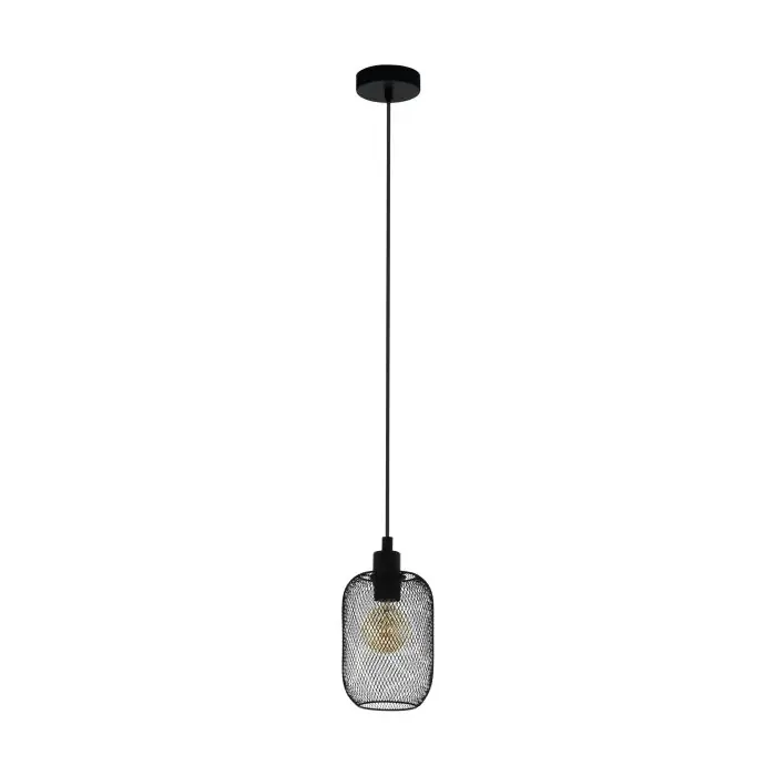 Venta Final Eglo WRINGTON Lámpara Colgante Negro, 1 luz