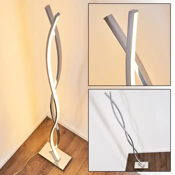 Promoción Exclusiva Kudus Lámpara de Pie LED Cromo, 4 luces