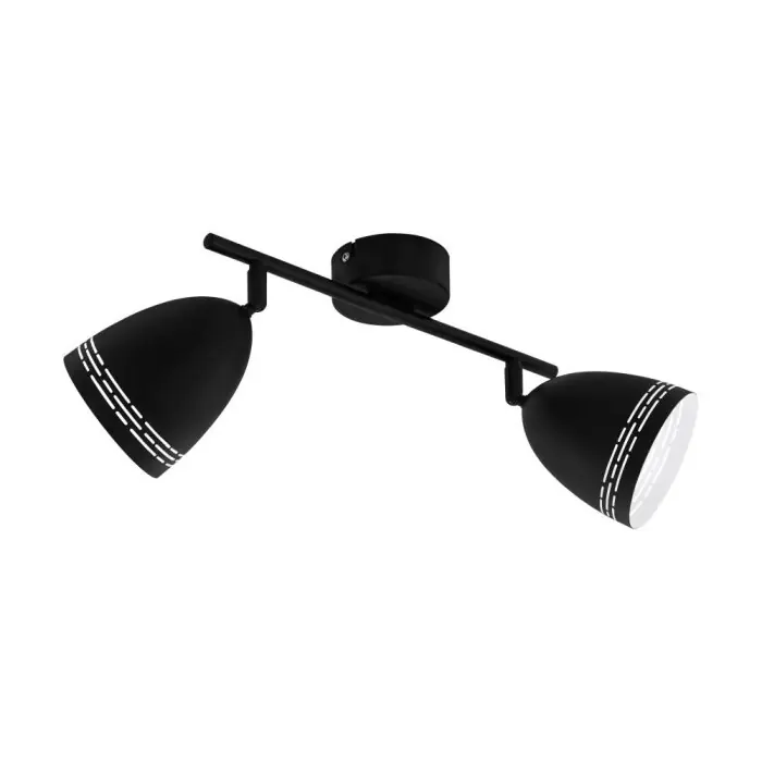 Precio De Fábrica EGLO SABATELLA Foco de techo Negro, Blanca, 2 luces
