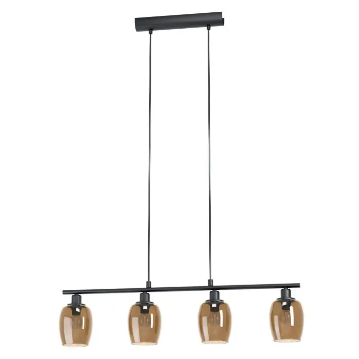 A Buen Precio Eglo ZABALEA Lámpara Colgante Negro, 4 luces